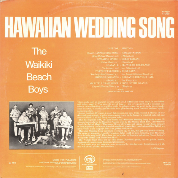 lataa albumi The Waikiki Beach Boys - Hawaiian Wedding Song