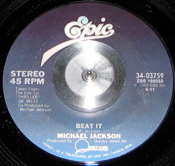 Herencia Pórtico Civilizar Michael Jackson – Beat It (1983, Pitman Pressing, Vinyl) - Discogs