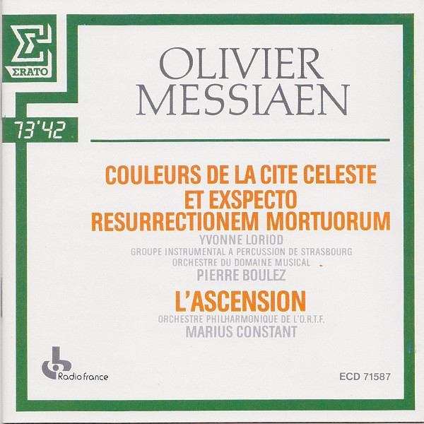 Couleurs de la cité céleste | Messiaen, Olivier (1908-1992) - compositeur français