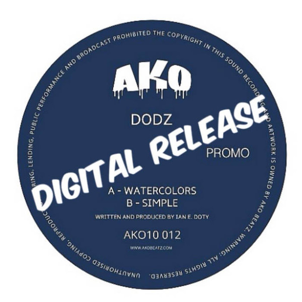 Dodz – Watercolors / Simple (2021, Blue & Grey Marble, Vinyl