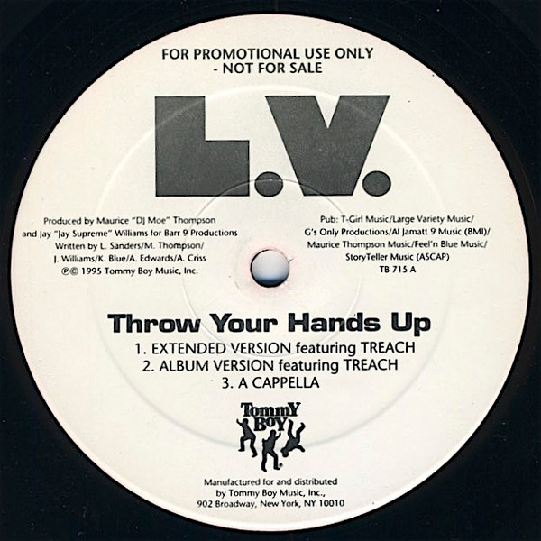 L.V. – Throw Your Hands Up b/w Gangsta's Paradise (L.V. Remix) (1995, CD) -  Discogs