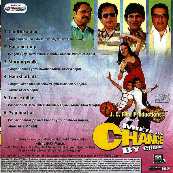 descargar álbum AfsarSajid, Jatin Lalit - Milta Hai Chance By Chance