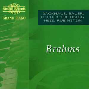 Wilhelm Backhaus - Brahms album cover