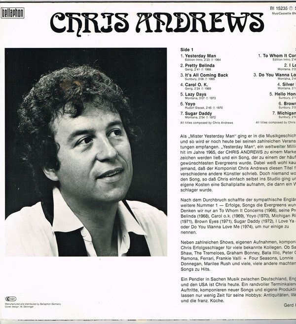 télécharger l'album Chris Andrews - Chris Andrews