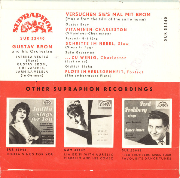 télécharger l'album Download Gustav Brom And His Orchestra - Versuchen Sies Mal Mit Brom Music From The Film Of The Same Name album
