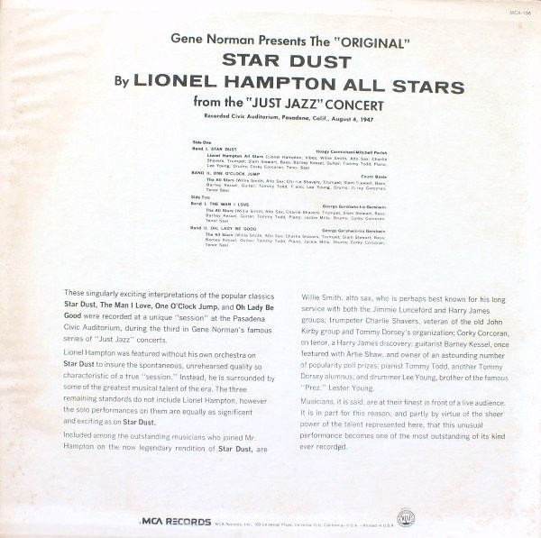 last ned album Lionel Hampton All Stars The All Stars - The Original Star Dust