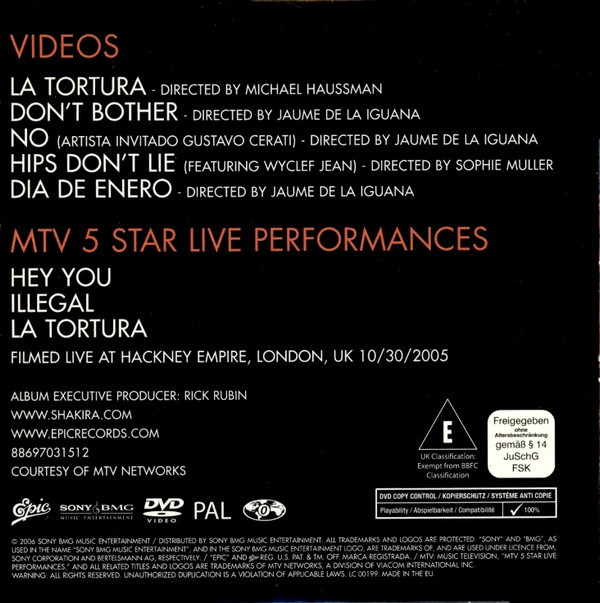 descargar álbum Shakira - Oral Fixation Volumes 1 2