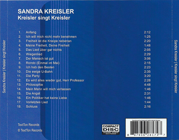 télécharger l'album Sandra Kreisler, Jochem Hostenbach - Kreisler Singt Kreisler Die Unbekannten Chansons Von Georg Kreisler