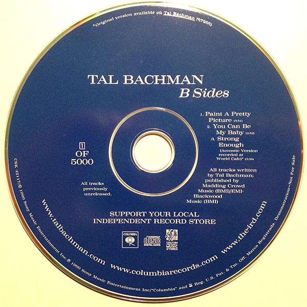 Tal Bachman B Sides 1999 CD Discogs