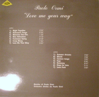 lataa albumi Paolo Ormi - Love Me Your Way