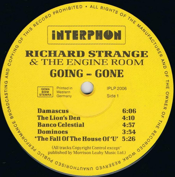 ladda ner album Richard Strange & The Engine Room - Going Gone
