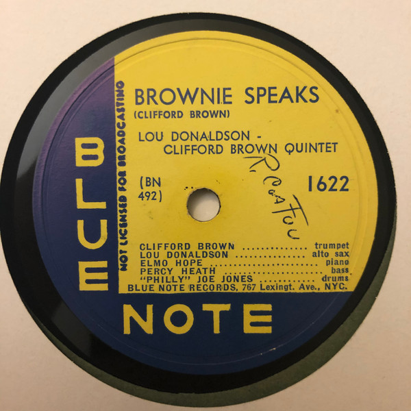 Lou Donaldson - Clifford Brown Quintet – Brownie Speaks / You Go