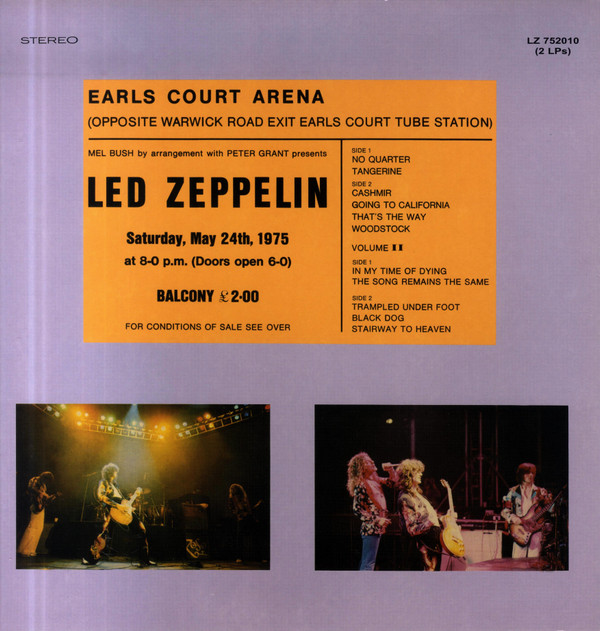 descargar álbum Led Zeppelin - Earls Court