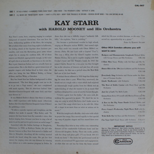 baixar álbum Kay Starr With Harold Mooney And His Orchestra - Kay Starr