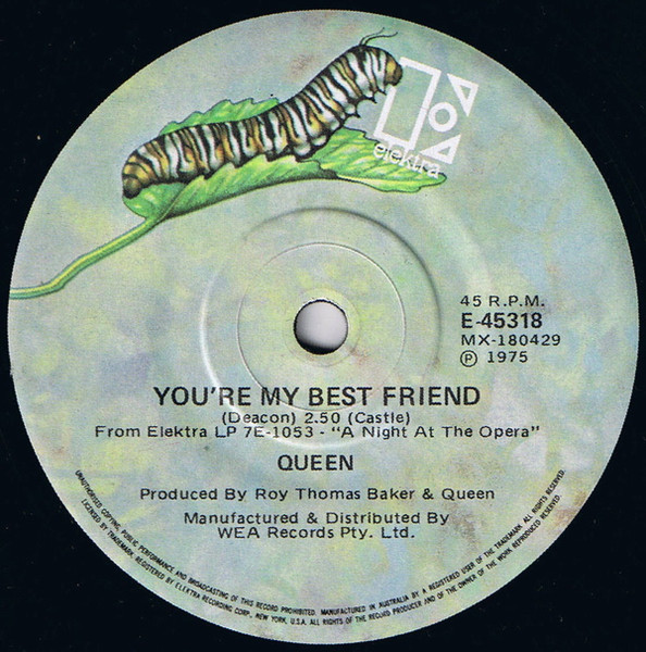 QUEEN YOU'RE MY BEST FRIEND '39 1975 RARE EXYUGO 7“PS