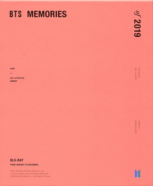BTS – Memories Of 2019 (2020, Blu-ray) - Discogs