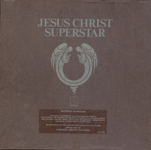 Andrew Lloyd Webber & Tim Rice – Jesus Christ Superstar - A Rock Opera ...
