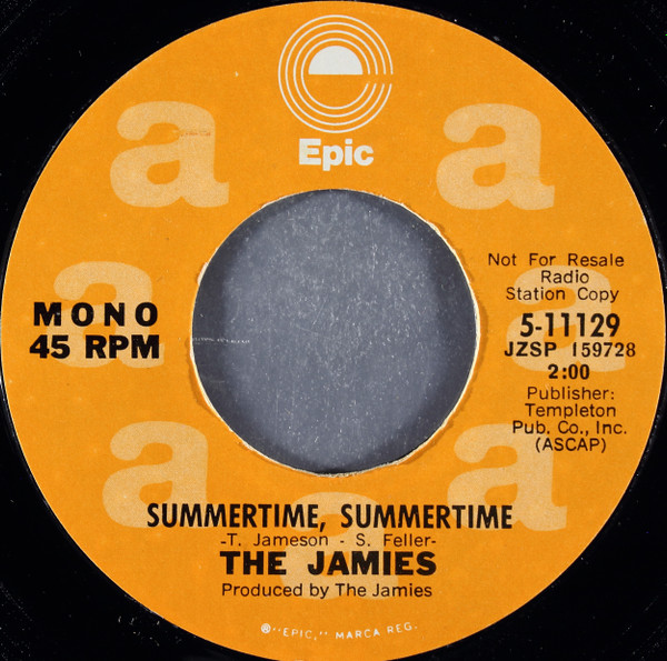 The Jamies – Summertime, Summertime (1974, Pitman Pressing, Vinyl