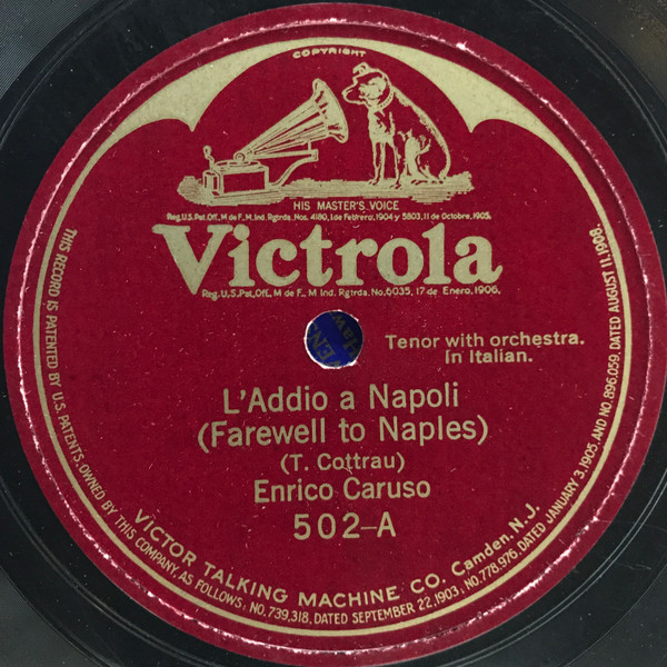 Enrico Caruso L Addio A Napoli Farewell To Naples Canta Pe