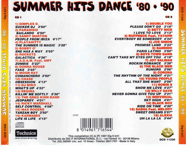 Summer Hits Dance '80 '90 (1997, CD) - Discogs