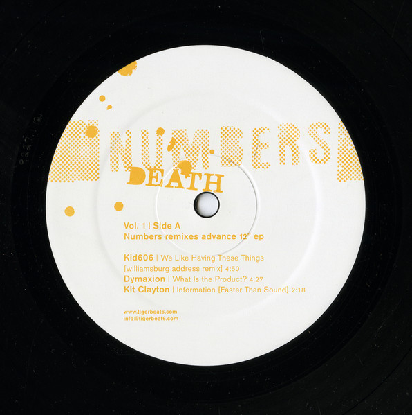 Numbers – Death Vol. 1 (2003, Vinyl) - Discogs