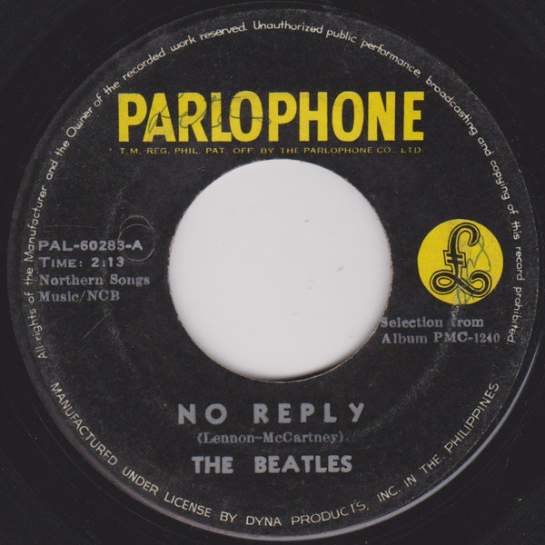 The Beatles – No Reply (1965, Vinyl) - Discogs