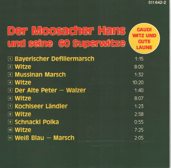 lataa albumi Der Moosacher Hans - Der Moosacher Hans Und Seine 60 Superwitze