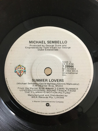 descargar álbum Michael Sembello Basil Poledouris - Summer Lovers Sea Cave