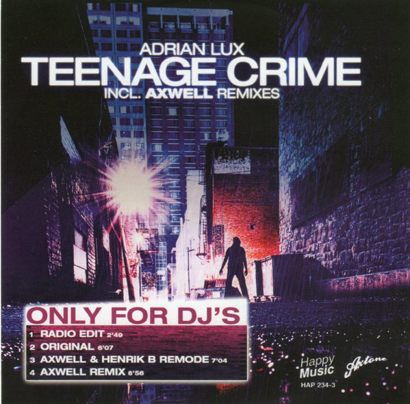 Adrian Lux – Teenage Crime (2010, Vinyl) - Discogs