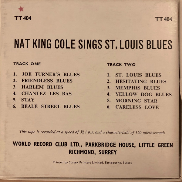 lataa albumi Nat 'King' Cole - Sings St Louis Blues