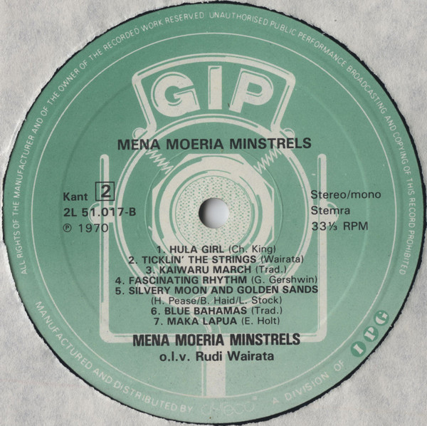 descargar álbum Mena Moeria Minstrels - Mena Moeria Minstrels OLV Rudi Wairata