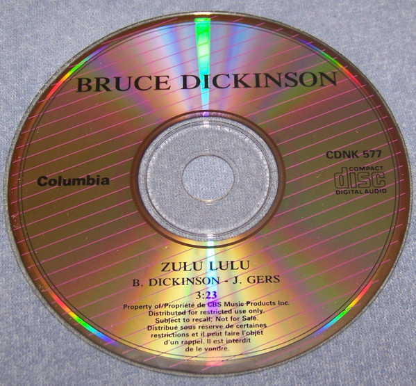 Bruce Dickinson – Zulu Lulu (1990, CD) - Discogs