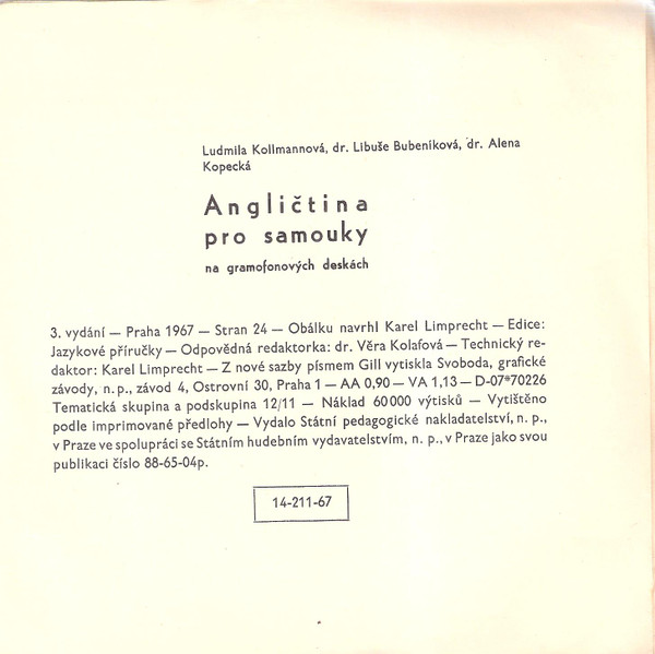 last ned album Ludmila Kollmannová, dr Libuše Bubeníková, dr Alena Kopecká - Angličtina Pro Samouky