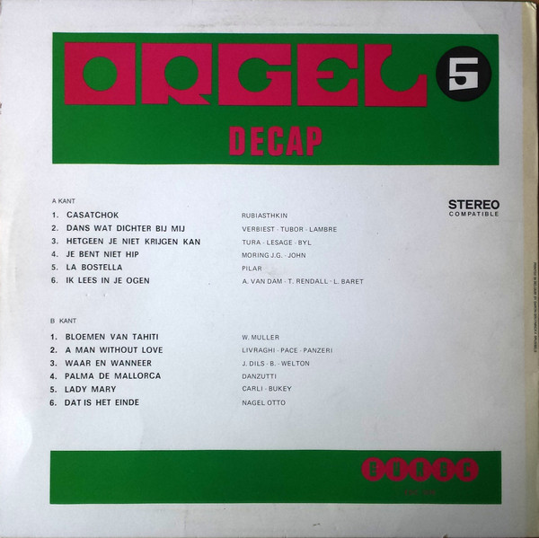 baixar álbum Decap Organ Antwerp - Orgel Decap 5