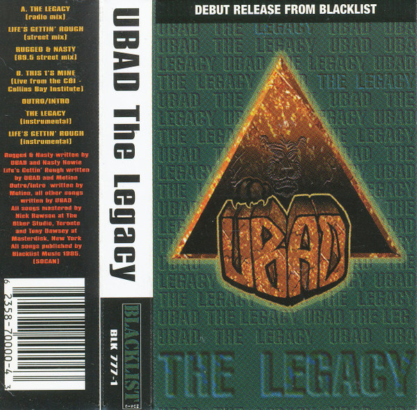 UBAD – The Legacy (1995, Cassette) - Discogs