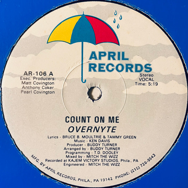 Overnyte Count On Me 1984 Vinyl Discogs