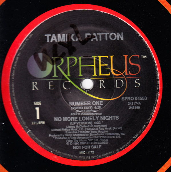 ladda ner album Tamika Patton - Number One No More Lonely Nights Your Precious Love