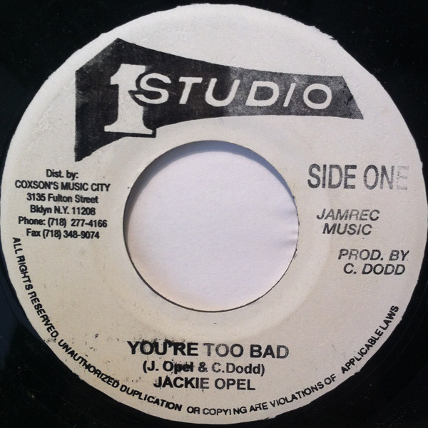 Jackie Opel – You're Too Bad (Vinyl) - Discogs