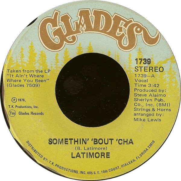 Latimore Somethin Bout Cha Sweet Vibrations 1976 Vinyl