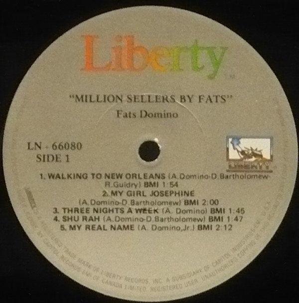 Fats Domino - Million Sellers By Fats | Liberty (LN-66080) - 2