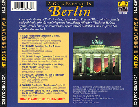télécharger l'album Various - A Gala Evening In Berlin