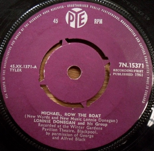 Lonnie Donegan And His Group Michael Row The Boat 1961 Vinyl