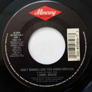 Lionel Richie - Don't Wanna Lose You album cover