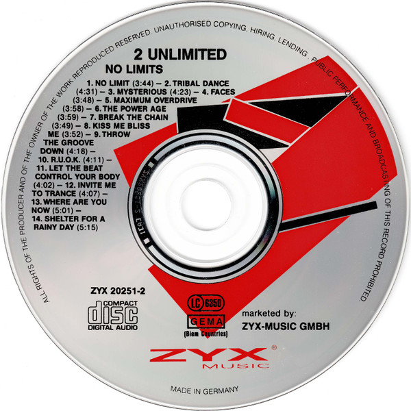2 Unlimited – No Limits! (1993, CD) - Discogs