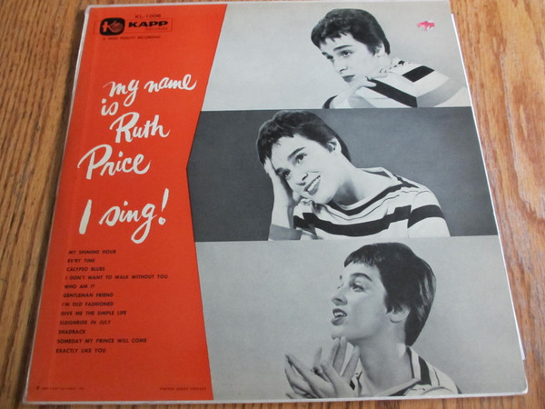 Ruth Price – My Name Is Ruth Price . . . I Sing! (1955 