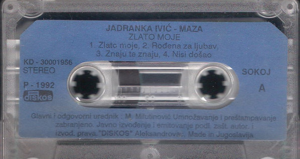 télécharger l'album Jadranka Ivić Maza - Zlato Moje