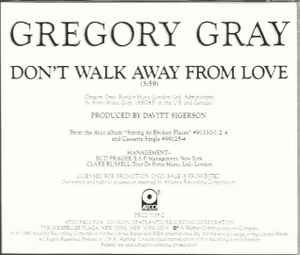 Gregory Gray - Don't Walk Away From Love album cover