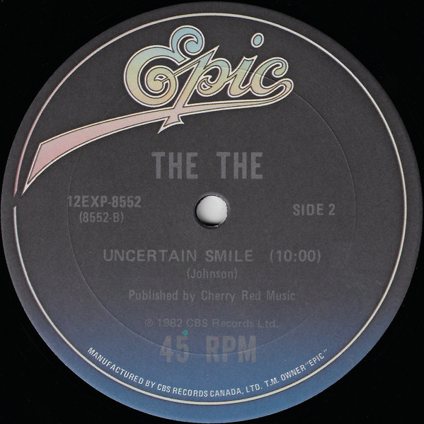 The The - Perfect / Uncertain Smile (12") [Vinyl] | Epic (12EXP-8552) - 4
