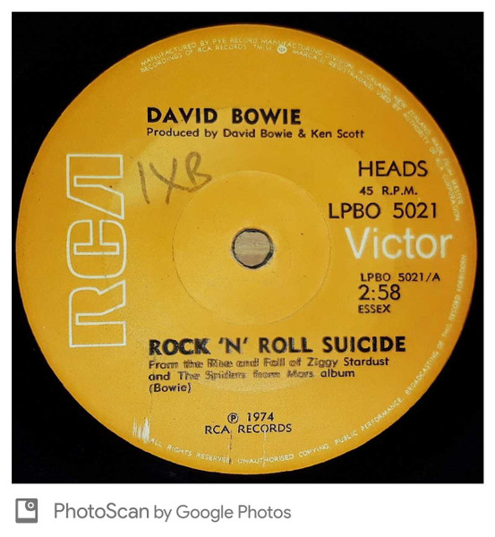David Bowie – Rock 'N' Roll Suicide (1974, Vinyl) - Discogs