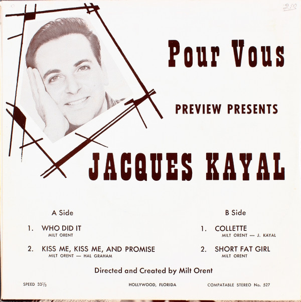 last ned album Jacques Kayal - Pour Vous